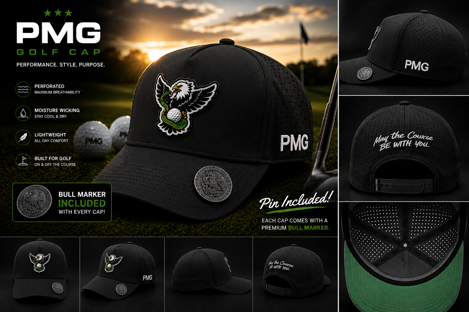 PMG Tour Cap Black