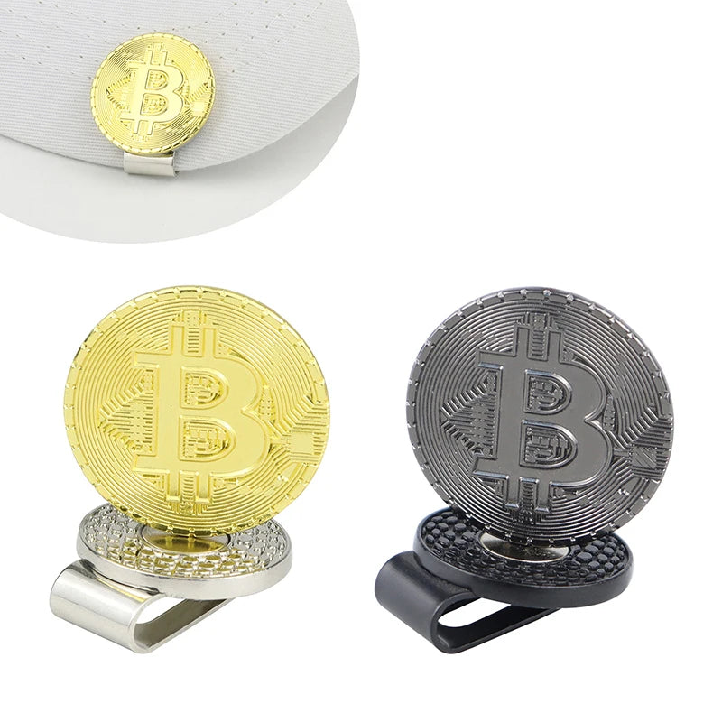1Pc Golf Mark Hat Clip Ball Marker Bitcoin