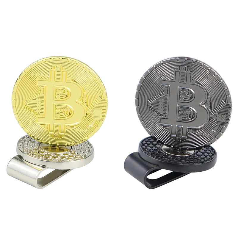 1Pc Golf Mark Hat Clip Ball Marker Bitcoin