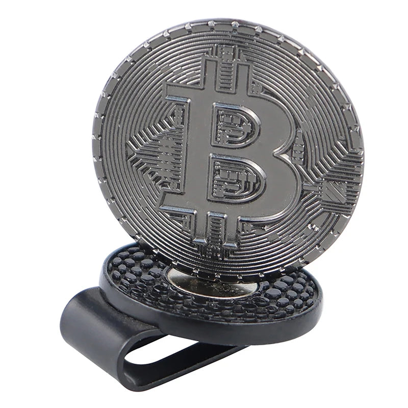1Pc Golf Mark Hat Clip Ball Marker Bitcoin