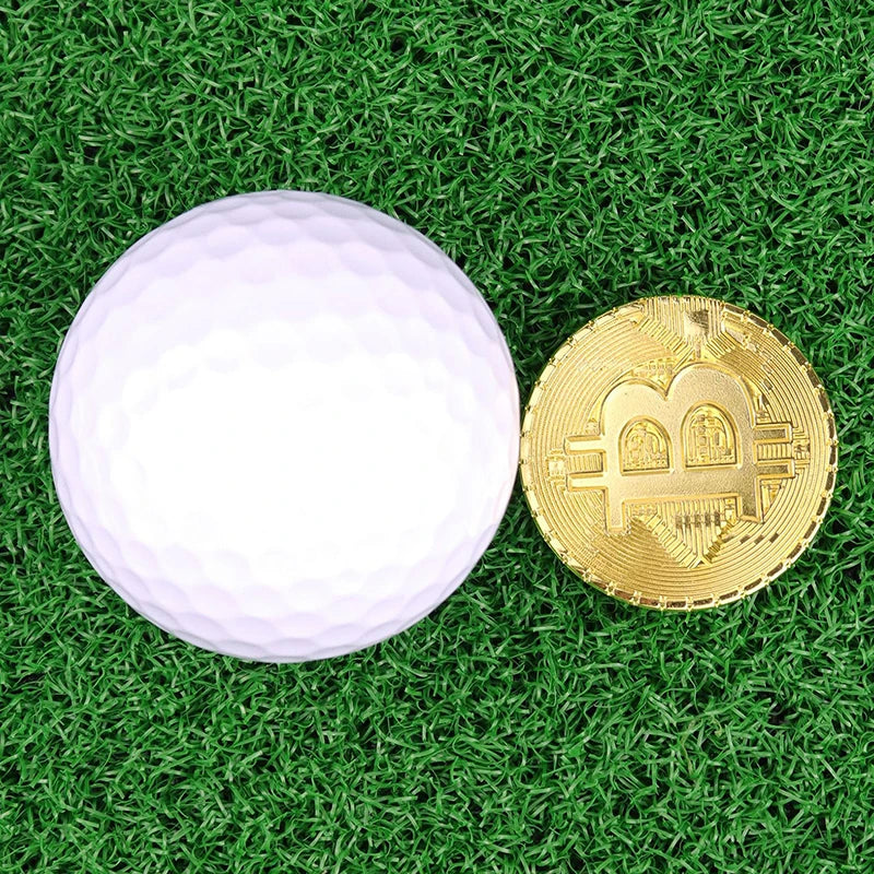 1Pc Golf Mark Hat Clip Ball Marker Bitcoin