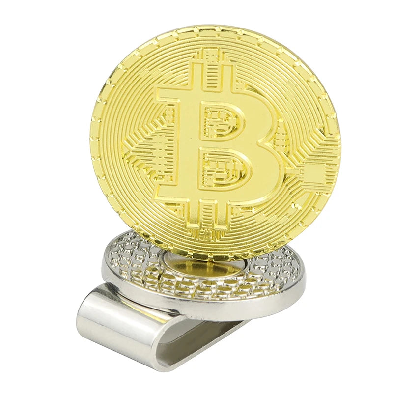 1Pc Golf Mark Hat Clip Ball Marker Bitcoin